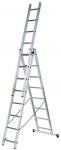 Лестница ЗУБР универсальная, трехсекционная со стабилизатором, 11 ступеней