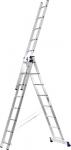 Лестница СИБИН универсальная, трехсекционная со стабилизатором, 8 ступеней