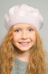 Берет детский "Снежинки" двухслойный