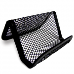 Подставка для визиток настольная BRAUBERG Germanium, металлическая, 43*95*71 мм, черная, 231942