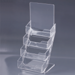 Подставка для визиток настольная BRAUBERG 95*20 мм, 4 кармана глубиной 32 мм, 290421