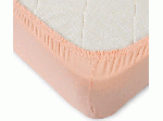 Простыня на резинке 200*200*20 трикотаж (пл.120) персик