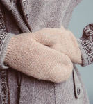 Варежки из верблюжьей шерсти светлые взрослые