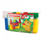 Конструктор пластиковый Теремок, 18 элементов, в ПВХ сумке, цветной, 10 КОР, 01594