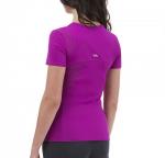 Топ комбинированный, с коротким рукавом, горловина округлой формы, на полочке и спинке фигурные вставки из полотна микромерил, на спинке «принт»