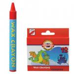 Восковые мелки KOH-I-NOOR Дракончик 12 цв., картонная упаковка с европодвесом, 8232/6