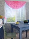 Комплект кухонных штор Веер, розовый
