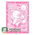 *70/058 Одеяло Медвежонок байковое, жаккард Люкс 100*140 Влади