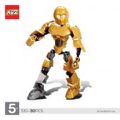 Сборная фигурка конструктор KSZ Star Wars: C-3PO 30 дет. (KZ_510)