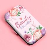 Набор для маникюра в футляре 6 предметов "Beauty Богиня!",11*6,5см (разработка РЦ Восток / пакет с подвесом)