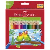 Карандаши цветные Faber-Castell Ecopen 48цв., трехгран., заточен., картон, европодвес, с точилкой, 120548