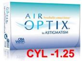 Air Optix Plus HydraGlyde for Astigmatism, 3pk, цилиндр (CYL) -1,25