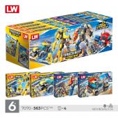 Конструктор LW Transformers: Бамблби против Оптимуса Прайма 4в1 8шт в уп. 563 дет. в наборе (LW707 [цена за 1 шт.]