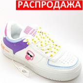 АКЦИЯ !!! Кеды В21046-3 бел/фиол