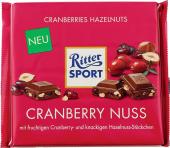 Ritter Sport Молочный с Лесным орехом и Клюквой, 100 г