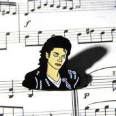 Кумиры | Значок "Майкл Джексон", р-р 2,5х2,8 см