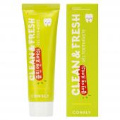 CONSLY TOOTHPASTE CLEAN&FRESH Паста зубная гелевая с экстрактами бамбука и зеленого чая