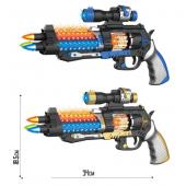 Пистолет вибрационный Wheel Gun 34см (свет и звук) 2 вида в ассорти. [цена за шт.] (980-3)
