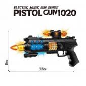 Пистолет вибрационный Pistol Gun 31см (свет и звук) цвет черный (1020-4)