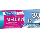 Мусорные мешки 30л/30шт морской бриз "Clear Line"