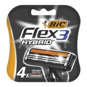 Кассеты сменные для бритья Bic Flex Hybrid 3 лезвия, мужские, 4 шт блистер