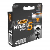 Кассеты сменные для бритья Bic Flex Hybrid 5 лезвий, мужские, 4 шт блистер