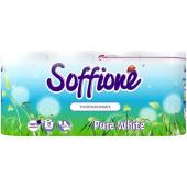 Бумага туалетная SOFFIONE  Pure White 2-х сл. 8 рул.