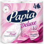 Бумага туалетная PAPIA DELUXE PARADISO FIORI, 4 слоя, 4 рулона