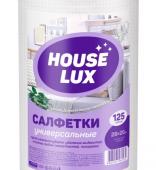 Салфетки универсальные House Lux 28х20 спанлейс 45г/м2 рулон гофра 125шт