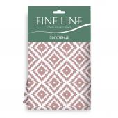 Полотенце вафельное 45х60 "Fine Line" рис 62077-3 Ромбы бежево-белые