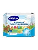 Бумага туалетная влажная COMFORT smart влажная Kids с ромашкой 42шт