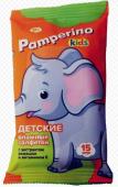 Салфетки влажные Pamperino Kids детские с ромашкой и витамином Е mix 15шт