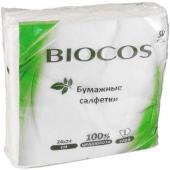 Салфетки бумажные BIOCOS, 50 листов, цвет белый