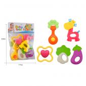 Набор погремушек для новорожденных Baby Toys 5шт в уп. [цена за уп.] (HX004)