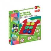 Игрушка деревянная Шнуровка, Bondibon, BOX 17х18х1  см., арт. TKB094