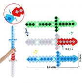 Меч интерактивный Майнкрафт 44см (свет и звук) 3 вида в ассорти. [цена за шт.] (9955)