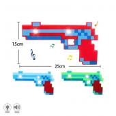 Пистолет интерактивный Майнкрафт 25см (свет и звук) 3 вида в ассорти. [цена за шт.] (9914)