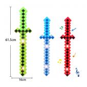 Меч интерактивный Майнкрафт 61см (свет и звук) 3 вида в ассорти. [цена за шт.] (2225)