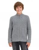 NORVEG Merino Knitted Кардиган детский на молнии цвет пепельный меланж