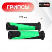 Грипсы Dream Bike SZ-181D, 125 мм, с барендами, цвет чёрно-зелёный