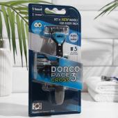 Станок для бритья Dorco Pace Cross 3 + 5 кассет, 3 лезвия с увлажняющей полоской