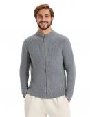 NORVEG Merino Knitted Кардиган мужской на молнии цвет пепельный меланж