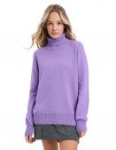 NORVEG Cashmere&Merino blend Свитер женский oversize цвет сиреневый