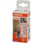 Лампа светодиодная OSRAM LSCLB75 6W/840 230VFILCL E14 FS1