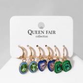 Набор серьги 3 пары Queen fair