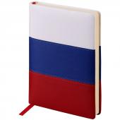 Ежедневник недатир. А5, 160л., кожзам, OfficeSpace Flag, триколор, En5v_12873