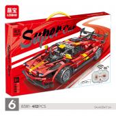 Конструктор на радиоуправлении LEIBAO Technic: Super Car 1:18 412 дет. (8381)