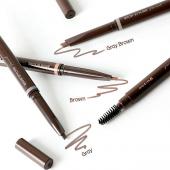 MIZON BROW STYLING Автокарандаш для бровей с щеточкой, 0.35г (коричневый)