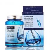 FARMSTAY COLLAGEN & HYALURONIC Сыворотка с коллагеном и гиалуроновой кислотой, 250мл