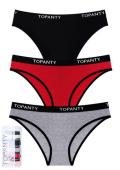 Набор женских трусиков TOPANTY 10053-1, FIT, Slip, 3 шт/уп